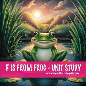 F is from Frog homeschooling activity image