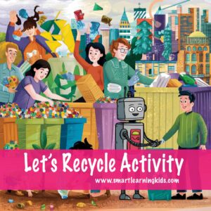 Image of people recycling different types of waste