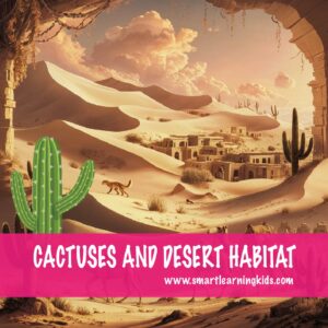 CACTUSES & DESERT HABITAT - FLASHCARDS & ACTIVITY